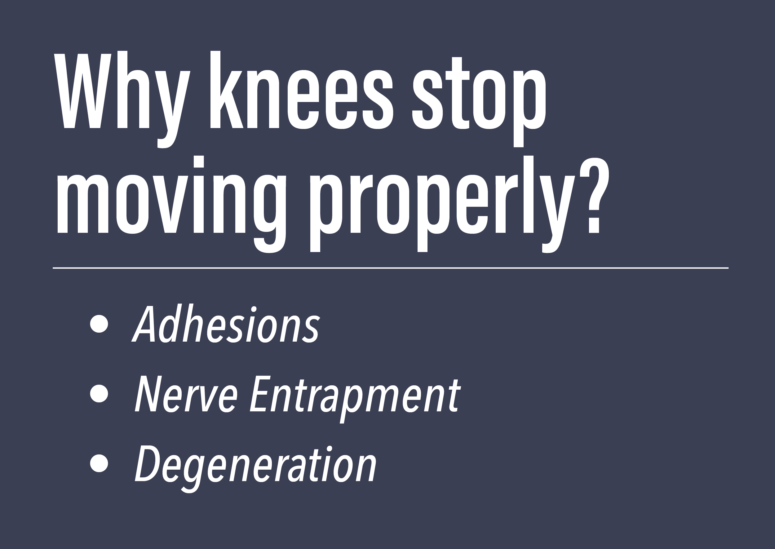 knee pain causes
